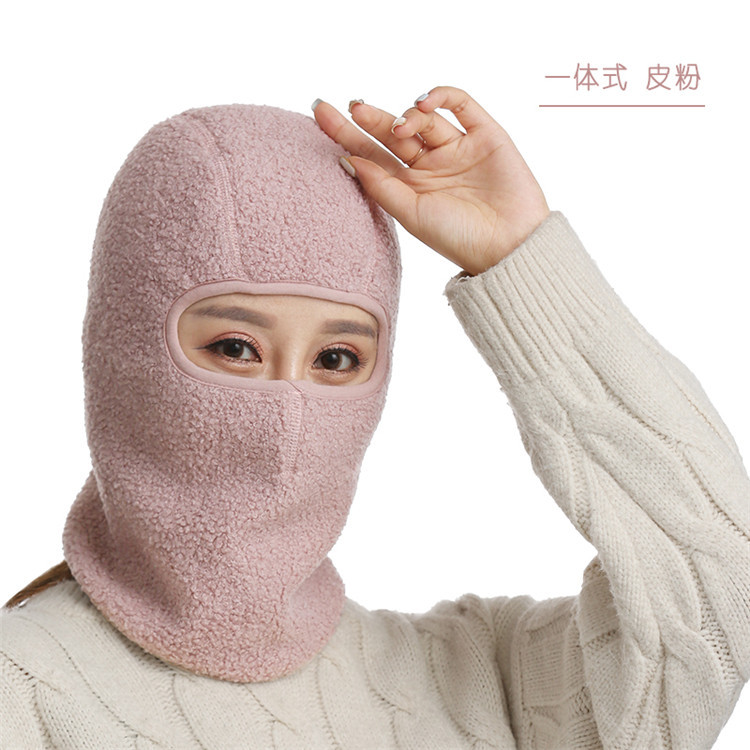 Picture of Autumn and Winter New Full Face Mask Integrated Ear Protection Fleece-Lined Thickeneded Mask Head-Mounted Cold-Proof Earmuffs and Neck Scarf