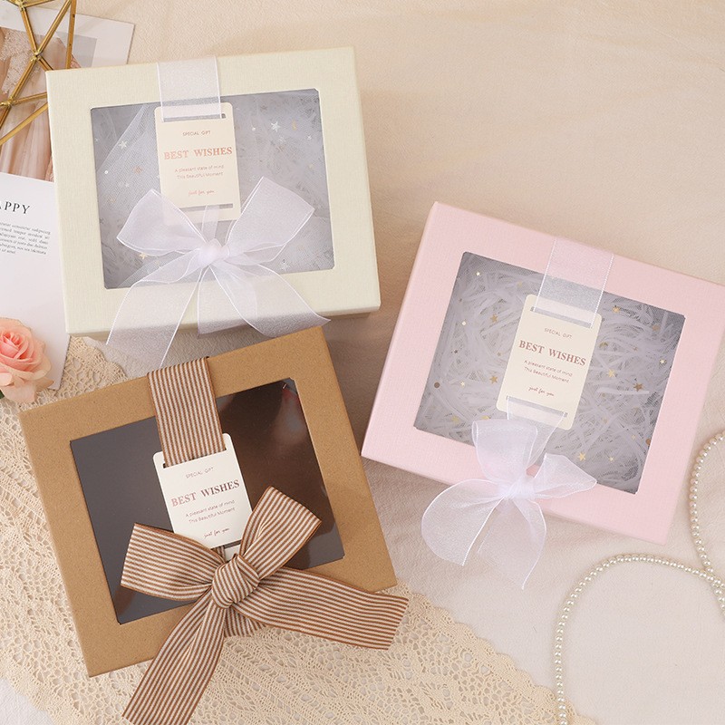 Wholesale universal window cover box square transparent ins window birthday gift box gift box empty box