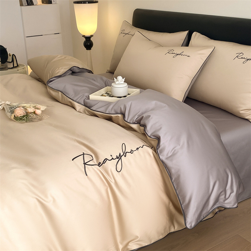 Picture of High-grade sense 120 long-staple cotton bed four-piece cotton cotton light luxury four-season universal quilt cover bed sheet bedding 4