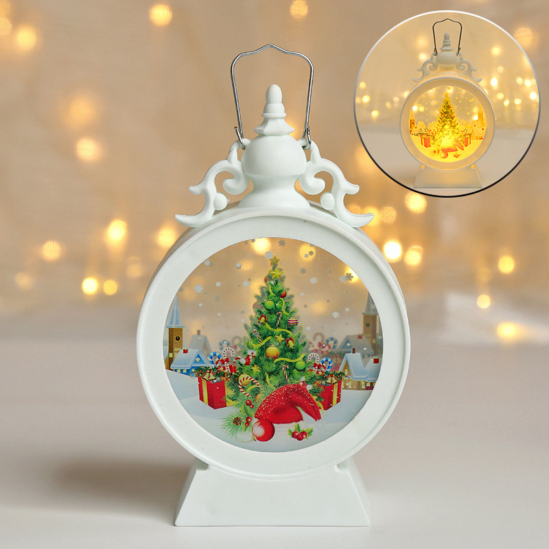 Picture of Cross-border Christmas decorations wind lamp LED retro portable lamp Christmas gift lighting scene layout ornaments