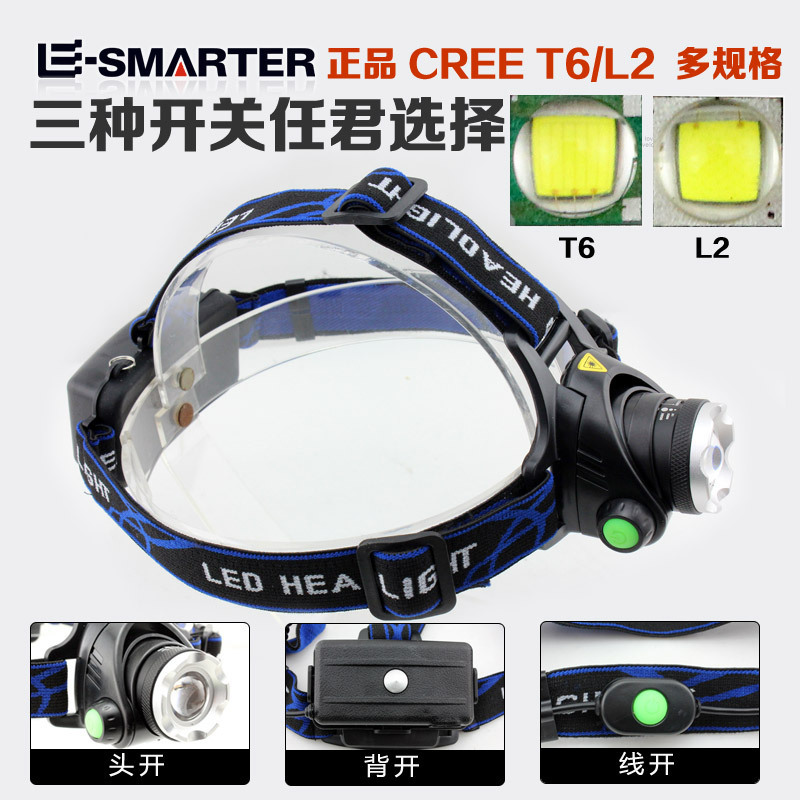 T6/U2 Upgraded Xm-L2 Led Bright Headlight V9 Telescopic Zoom Charging Long-Range Manufacturer Wholesale Portable