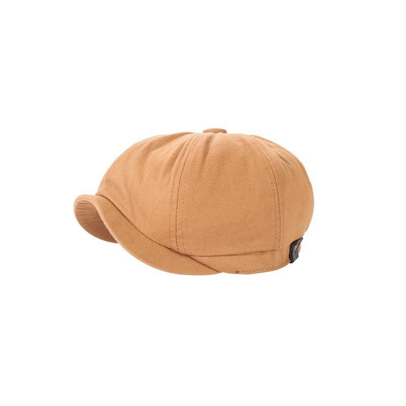 Picture of Retro spring and autumn casual wool British octagonal hat men's peaked cap beret men's trendy autumn and winter girls' newspaper Children's hat