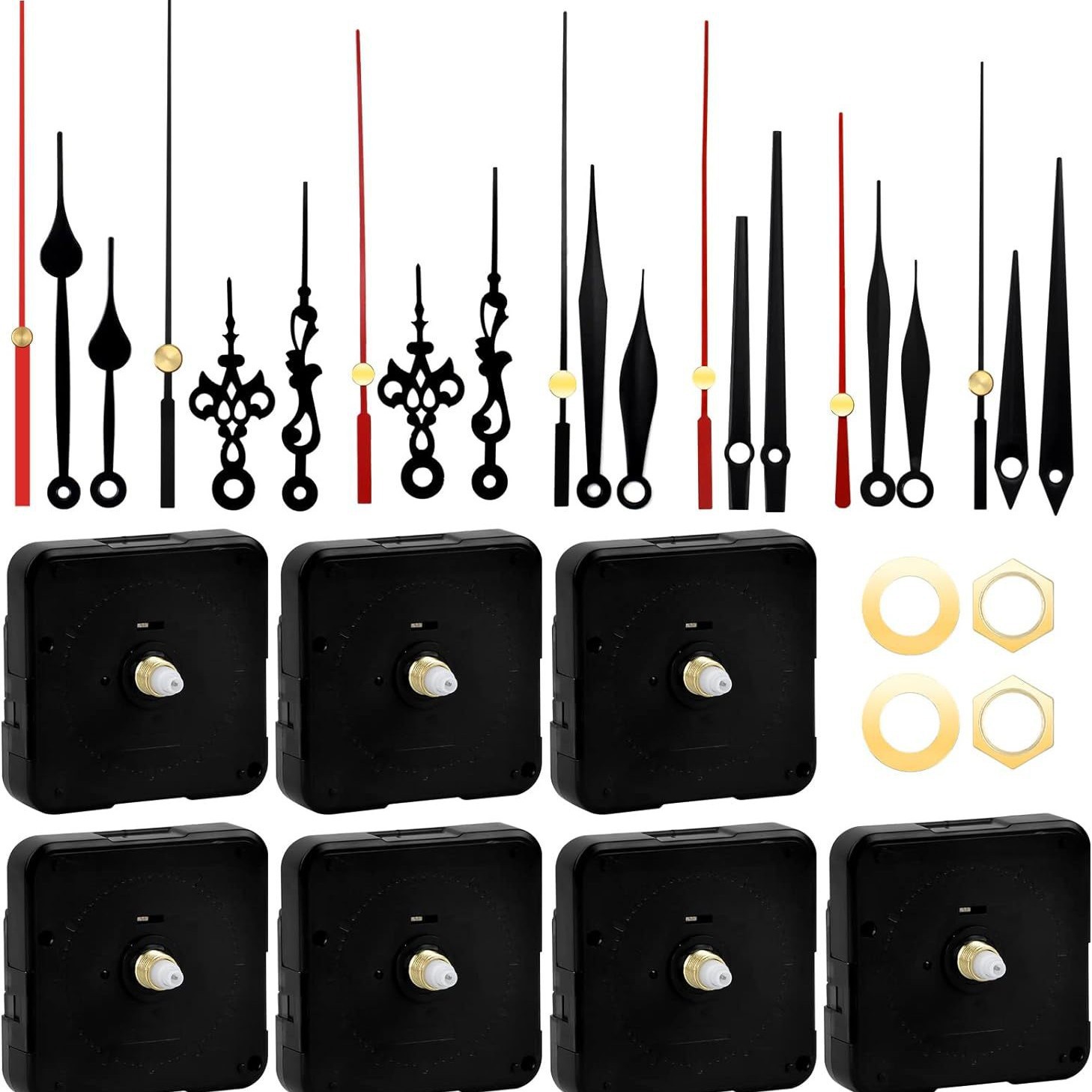 Picture of Cross-border hot selling DIY clock movement mute wall clock accessories clock Wall watch core mechanism 2 Movement +5 sets of clock needle