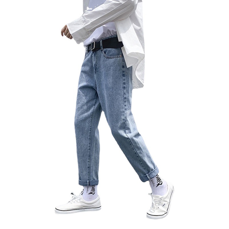 Picture of High waist jeans women's loose harem pants 2022autumn and winter casual straight slimming cropped radish daddy pants