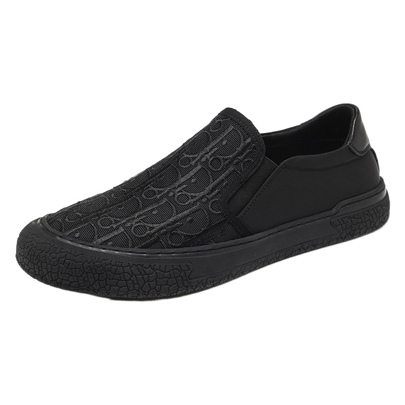 2023 Summer Men's Shoes Breathable Thin Slip-on Lazy Shoes Low-top Casual All-match Sports Soft Sole Board Shoes Cloth Shoes