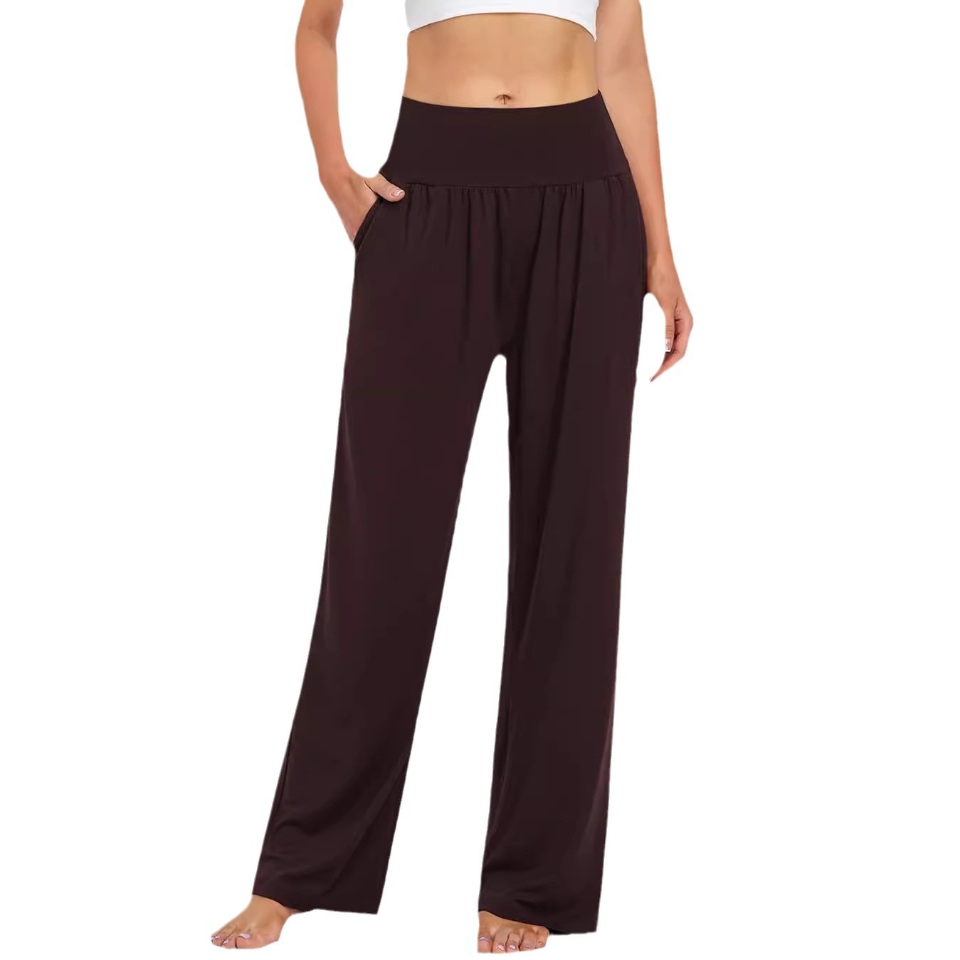 Picture of 2023 Spring/Summer Yoga Running Pants Cool Casual Pants for Women Summer Popular Style Lazy Style, Comfortable Wide-Leg Pants