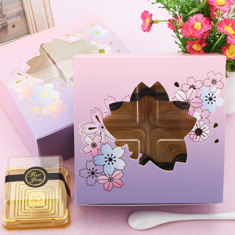 Baking Snow Mei Niang Packaging Box Puff Egg Tart Egg Yolk Crisp Nougat Snowflake Crisp Cookie Box Home Dim Sum Gift Box