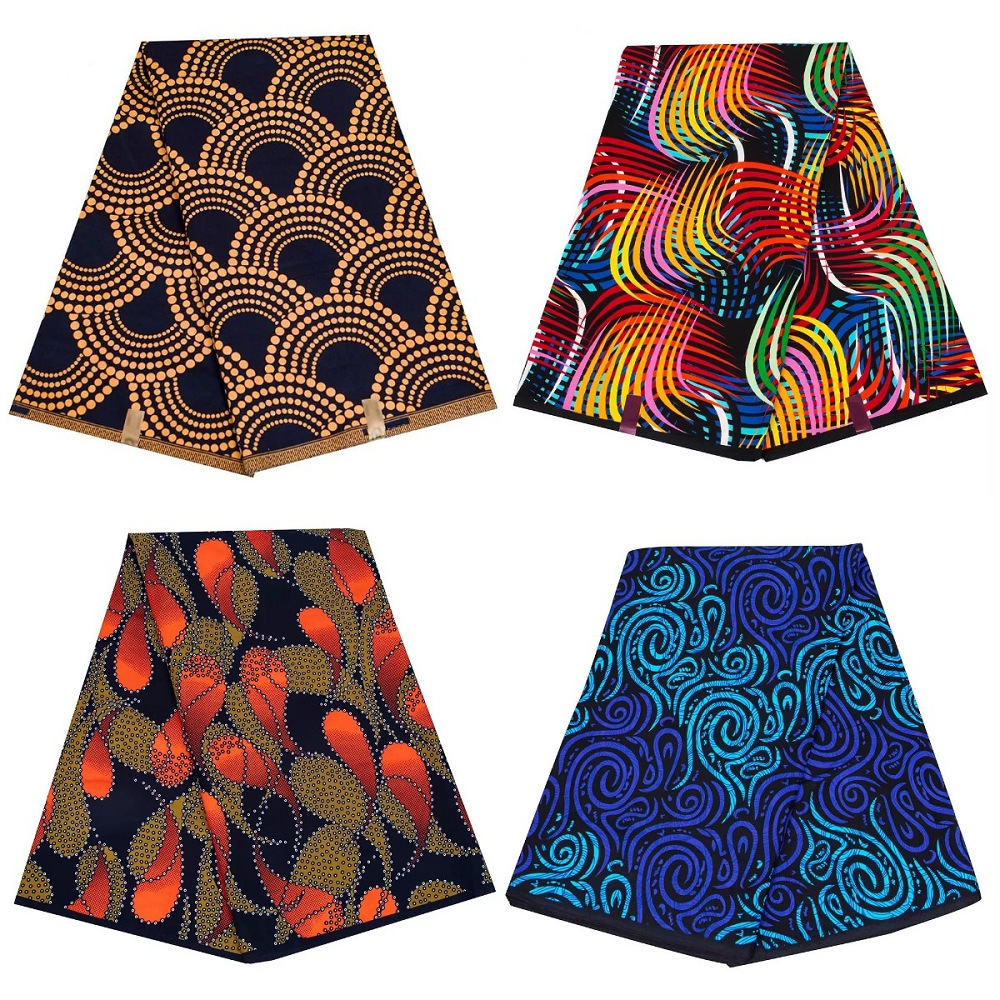 African Batik Cloth Ankara Printed Polyester Fabric Spot Double-Sided Printing Bohemian Ethnic Amazon