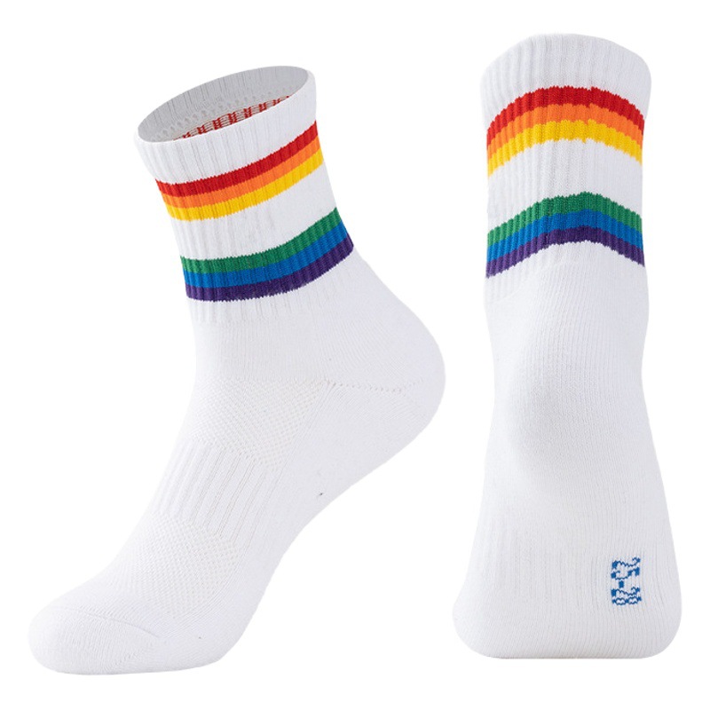 yy75 anniversary badminton socks table tennis socks tennis socks sports socks towel bottom thickened sports running men and women