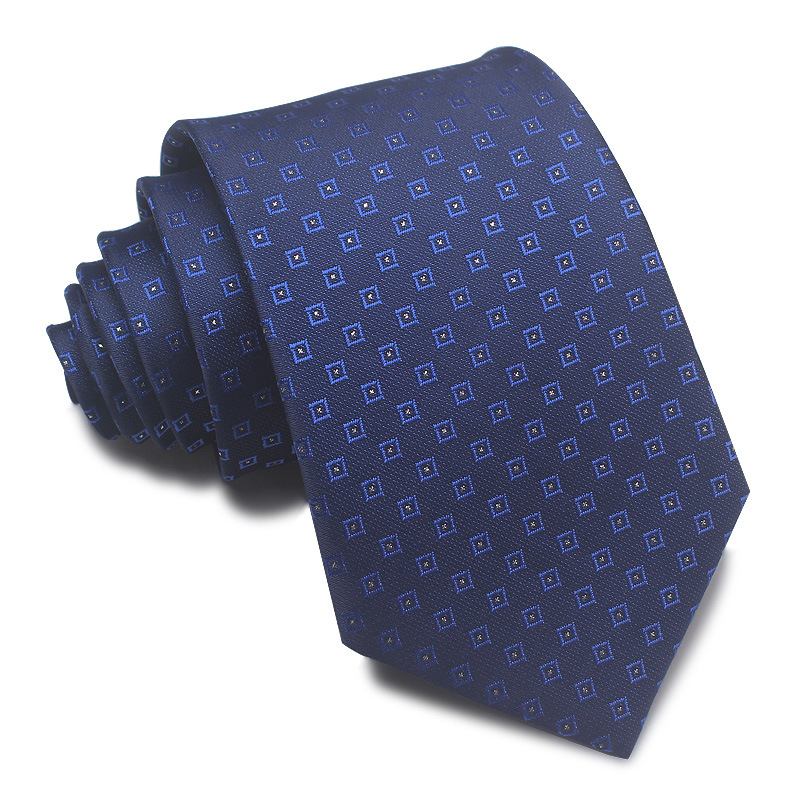 Picture of 25 New 8cm Polyester Jacquard Stripesd Tie 7cm Men's and Women's Business Formal Wear Casual High-End Red Black Blue