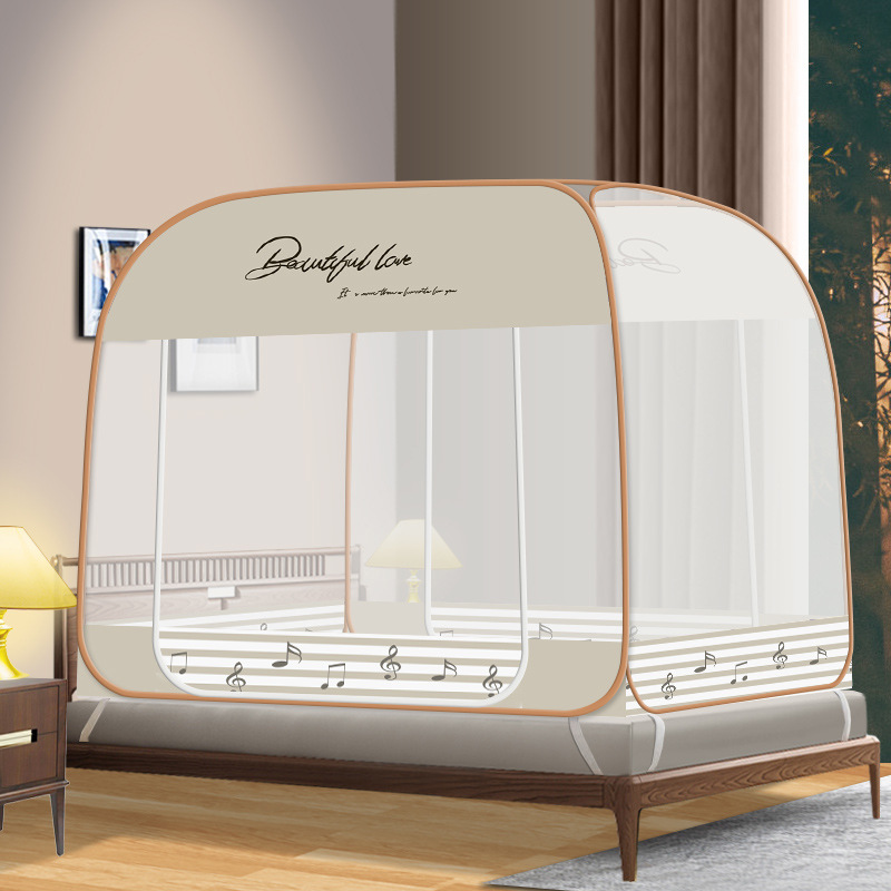 Picture of Yurt mosquito net installation-free cross-border household dormitory foldable zipper dustproof bottomless manufacturers foreign trade wholesale