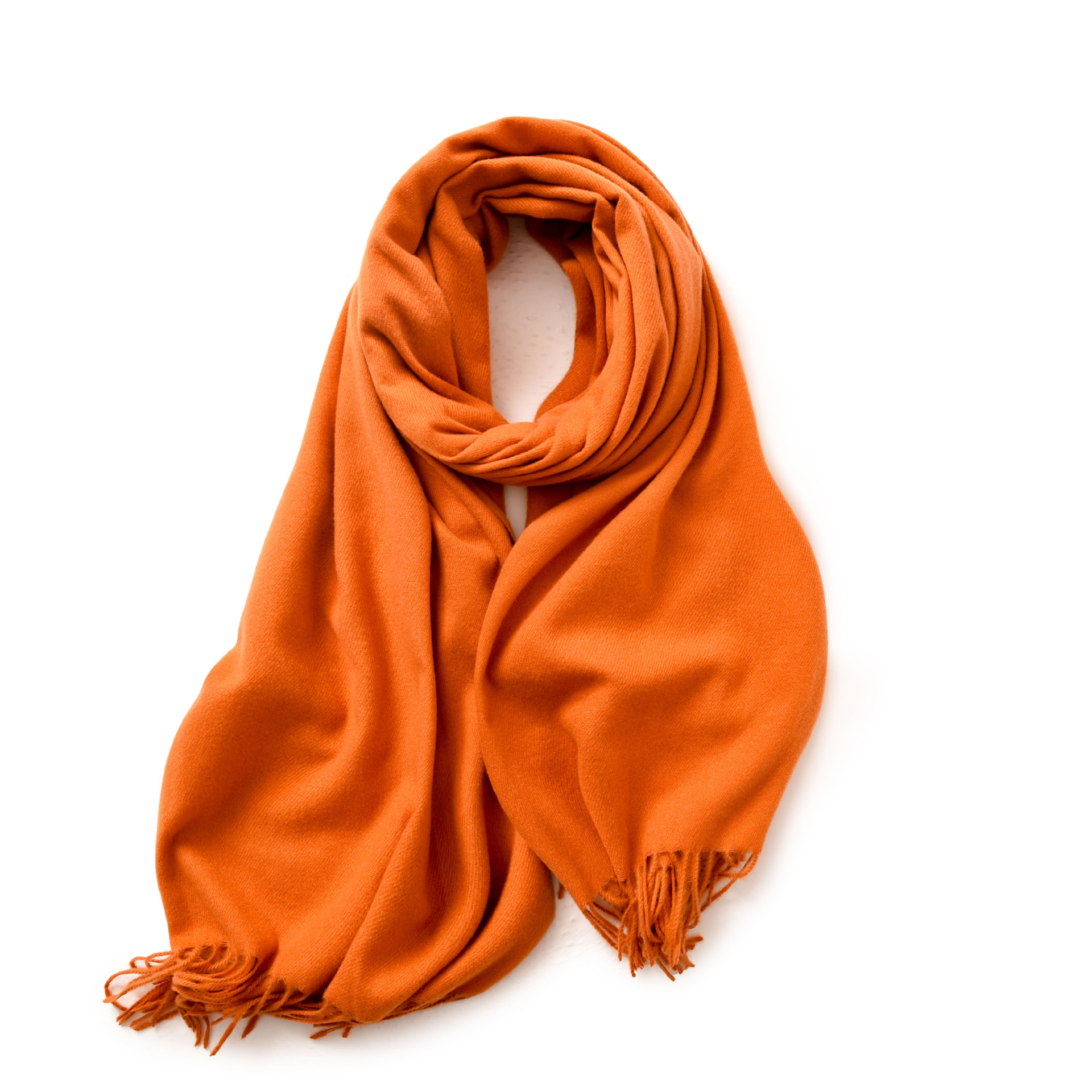 Picture of 2025 Red Scarf Women's Winter Cashmere Solid Color Scarf Shawl High-grade Warm Korean Style Tassel Scarf Men's All-match Scarf