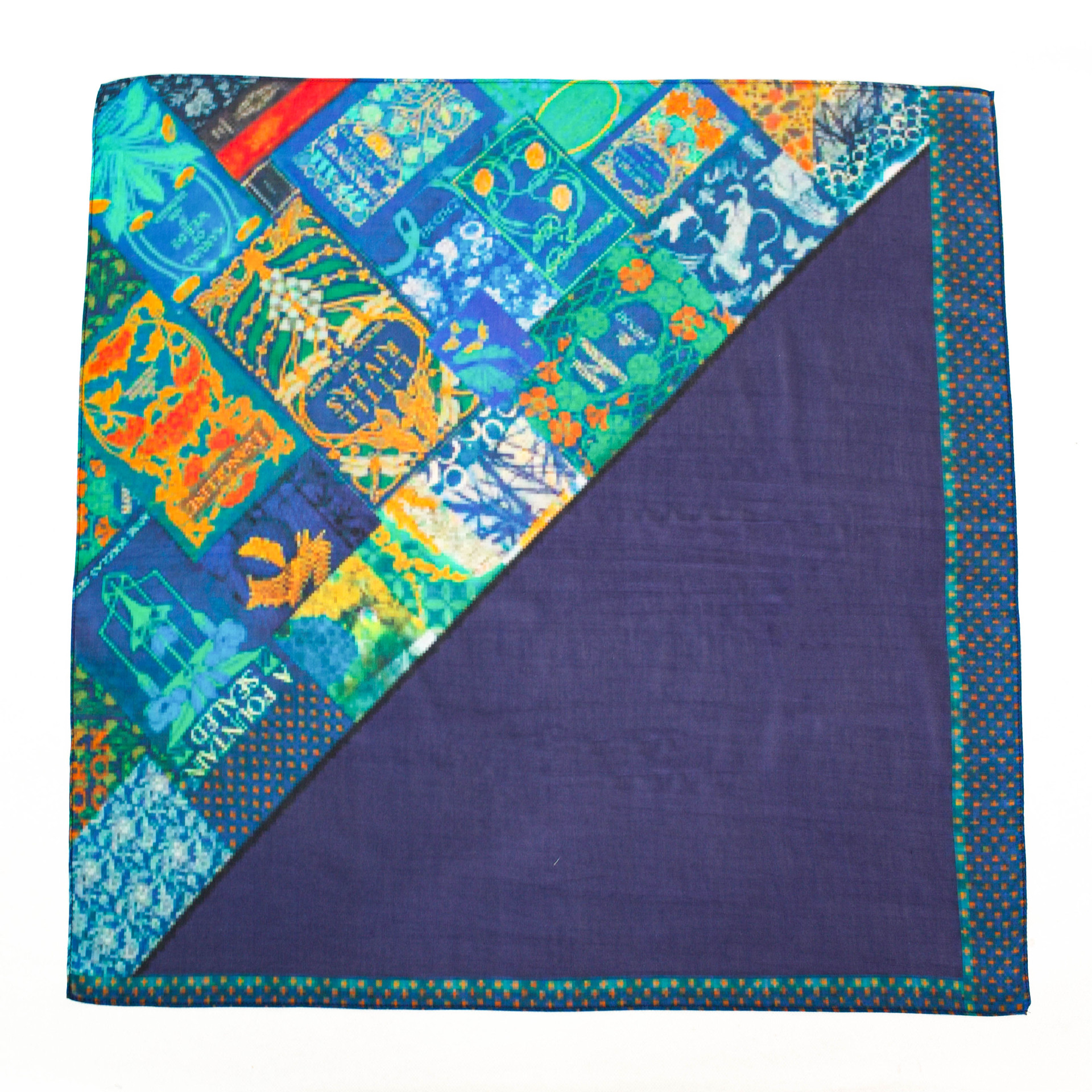 Picture of Collection New Vintage Original Artistic Mulberry Silk Silk Cotton Spinning Machine Side All-match 70 Square Scarf Elegant Shawl