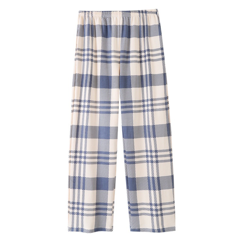 Spring and Summer Plaid Pajama Pants Women's Pants Loose Comfortable Large Size Outer Wear Four Seasons Home Clothes Women's Cartoon Home Pants