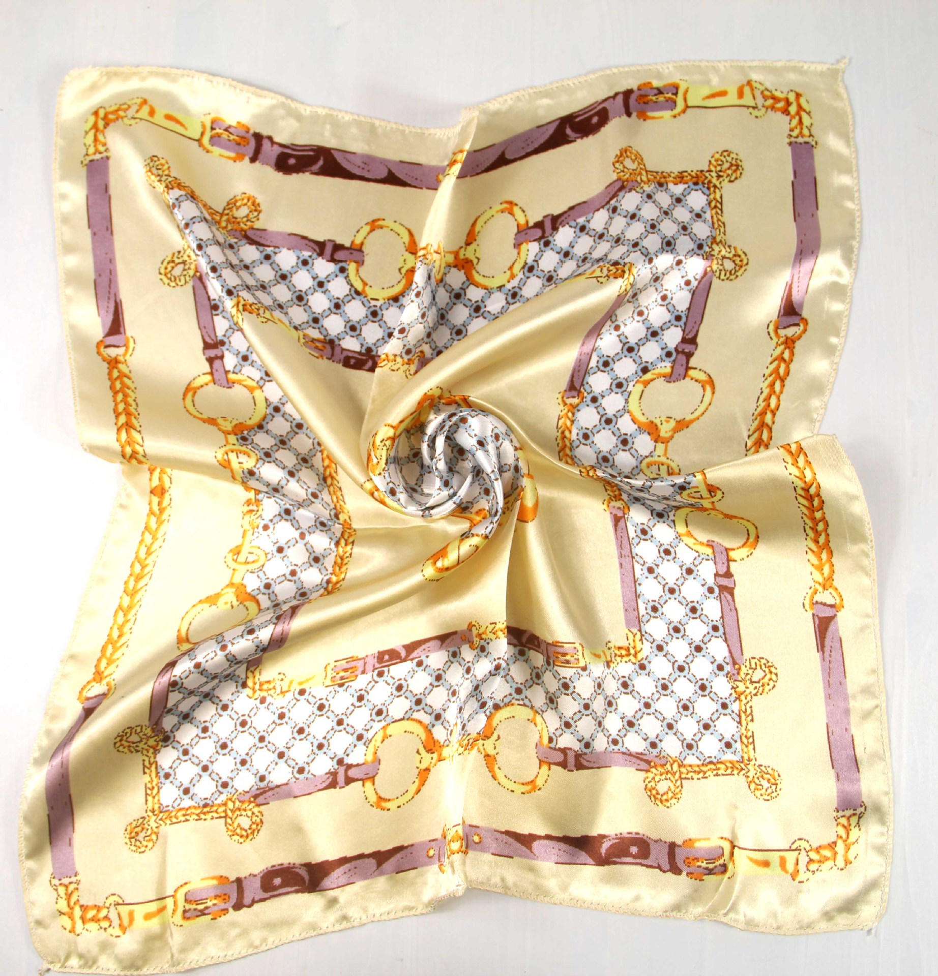 Picture of Korean Style New Autumn and Winter Small Silk Scarf Women's Imitation Silk Versatile Professional Small Square Scarf Manufacturer Wholesale Hangzhou Silk Scarf
