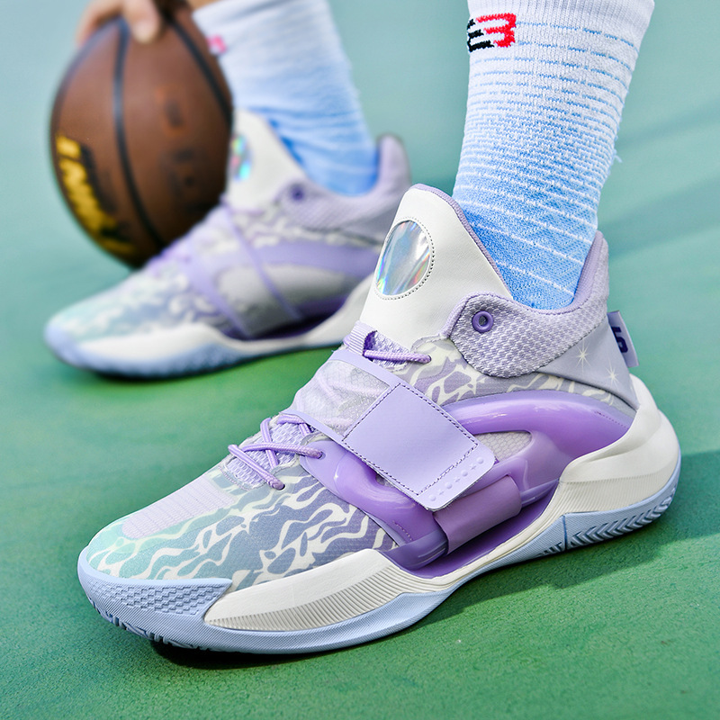 in stock Running sneaker Male and Female Teenagers Junior High School Students Big Children Couple Basketball Shoes Sports Basketball Shoes