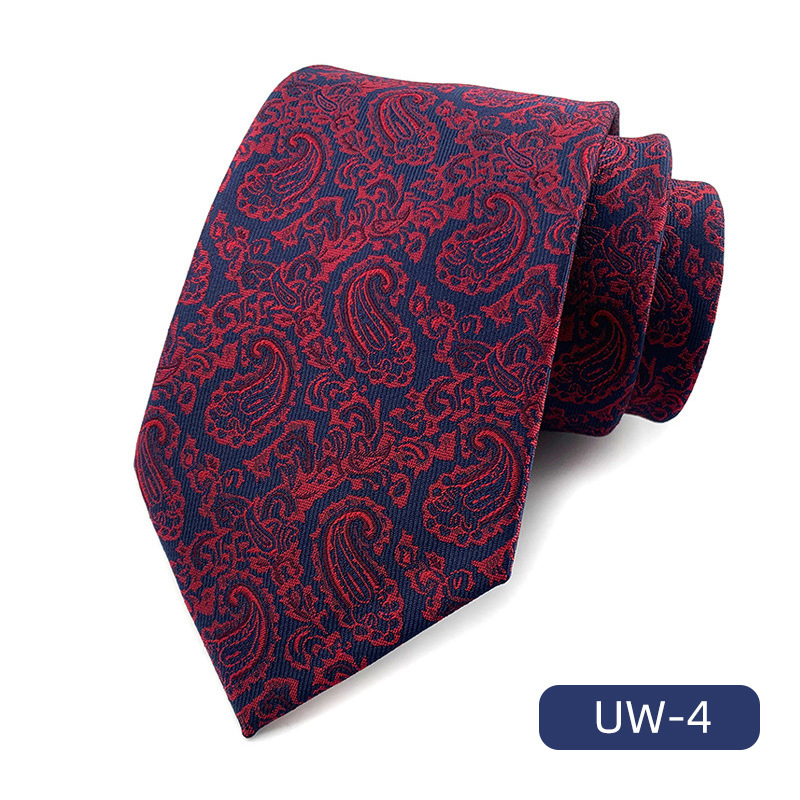 Picture of in stock wholesale men's tie polyester yarn-dyed jacquard fabric business formal wear casual fashion suit accessories