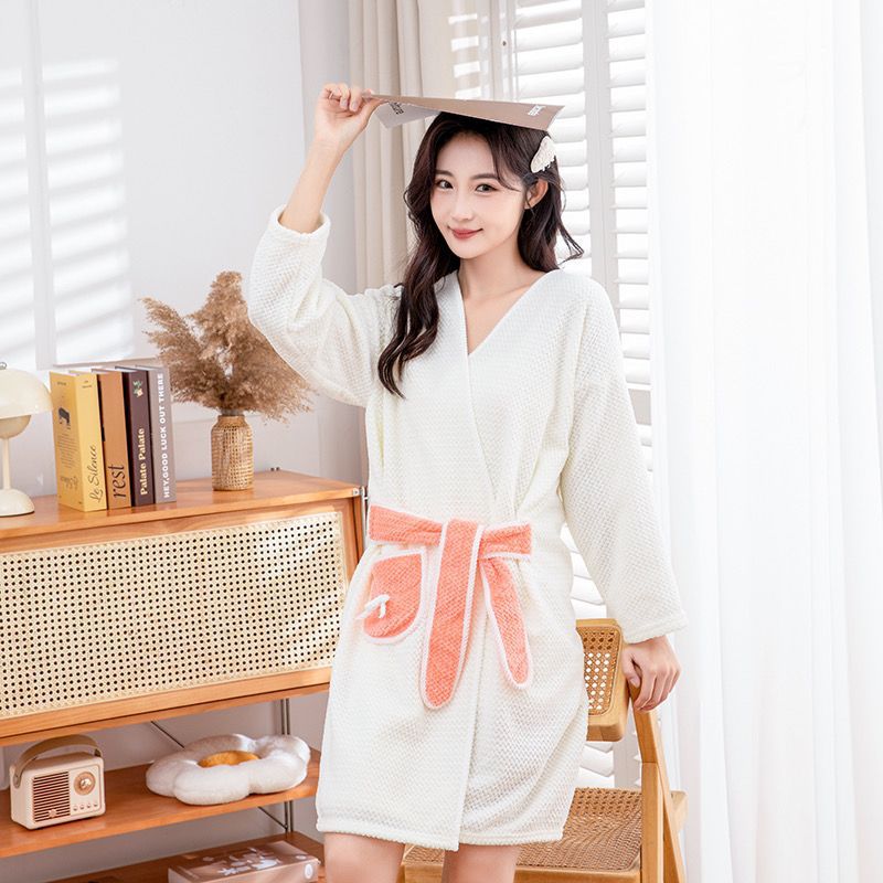 Picture of Wearing Bath Towel Bath Skirt Water Absorbent Quick-Drying No Hair Dropped Cute Student Home Lovers Bath Skirt Nightgown Bathing