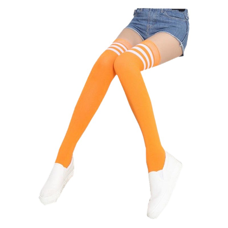 Three Bar Stockings High Stockings Combed Cotton Knee-length Chicken Claw Socks Sports Football Socks Adult Student Socks Women