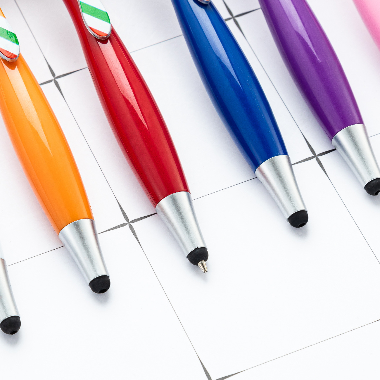 Picture of Cute plush doll head ballpoint pen printable logo three-dimensional cartoon smiley touch pen Christmas gift pen