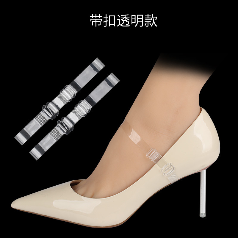 Picture of Invisible Shoelaces to Prevent Heel Falling Off, Small Gifts, Transparent High-Heeled Leather Shoes, Triangular Drawstrings, High-Heeled Shoelaces