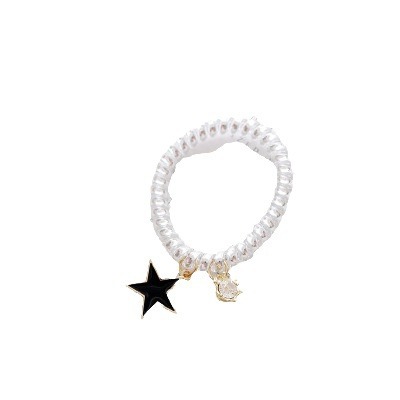 Picture of South Korea Phone Line Cute Hair Ring Base Flower Hair Rope Leather Cover Candy Color Hair Accessories Hair Rope Hair Accessories