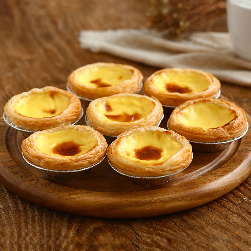 Disposable baking egg tart tin paper holder egg tart mold 100 pcs