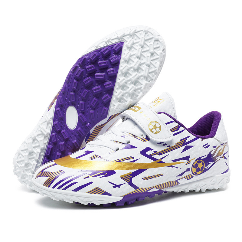 Children's New Soccer Shoes Shattered Nails Long Nails Shattered Nails Rotating Buckle Lawn Football Shoes for Student Games Small Size Football Shoes