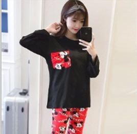 Picture of New Style Pajamas Women's Spring and Autumn Long Sleeve Thin Women's Autumn and Winter Large Size Casual Autumn Home Suit Wholesale