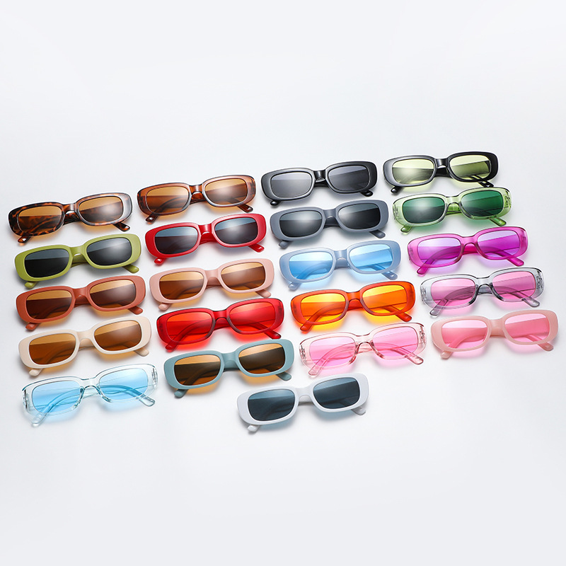 Picture of New Fashion Candy Color Cat's Eye Sunglasses European and American Fashion Street Shooting Joker Small Frame Plastic Tooth Sunglasses s23081