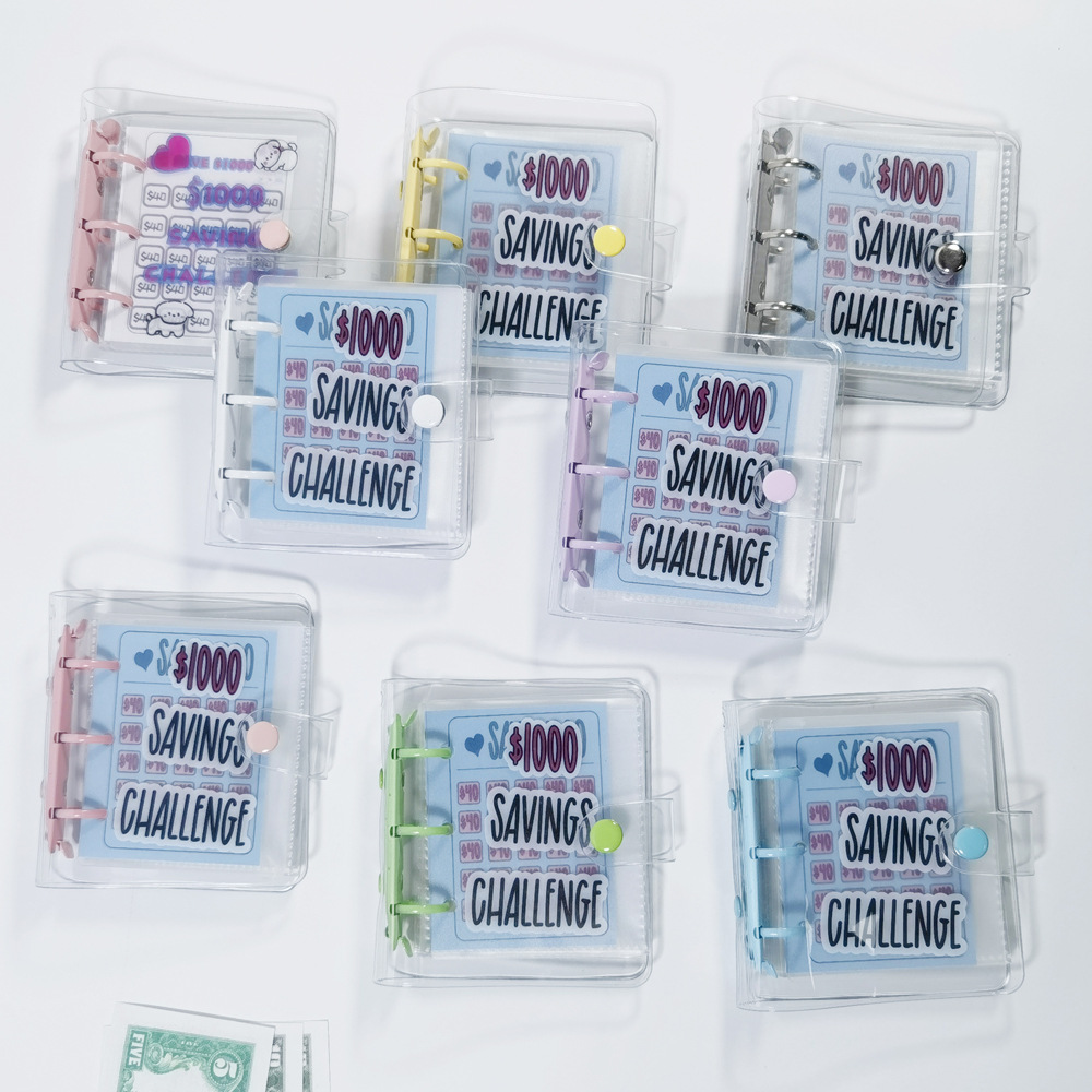 Cross-border bookkeeping deposit bag cash loose-leaf mini deposit binder saving money challenge saving money saving challenge book
