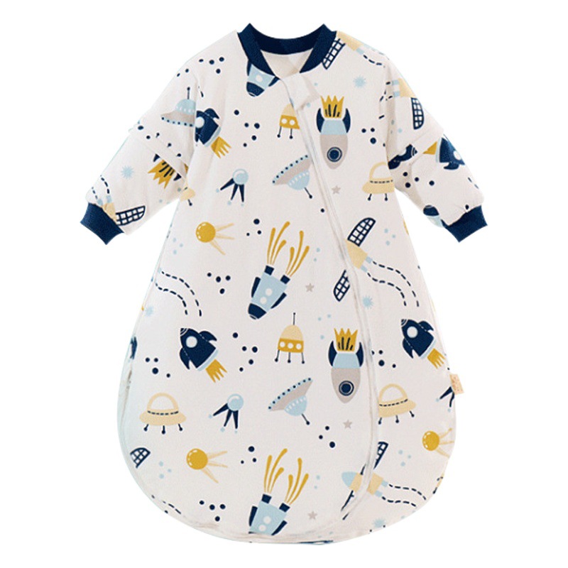 Picture of Aishiyi Antibacterial Baby Cotton Sleeping Bag Children's Sleeping Bag Spring, Autumn and Winter All-In-One Detachable Sleeves Baby Anti-Kick Quilt