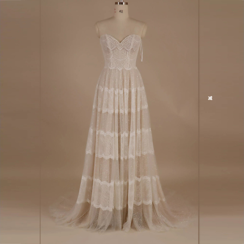 European and American Large Size Sexy Lace Sling Photo Studio Shooting Long Dress Bridesmaid Dress Daily Long Dress Host Evening Dress