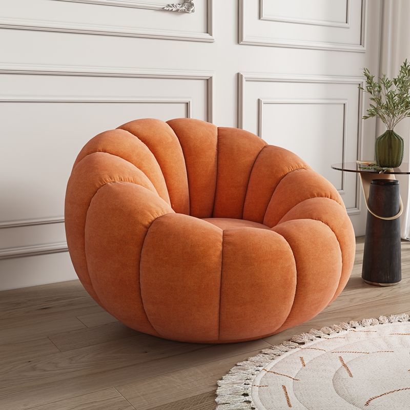 Picture of Internet celebrity pumpkin lazy sofa, single and double sofa chair, lambswool sofa balcony, swivel lounge chair, can lie down and sleep