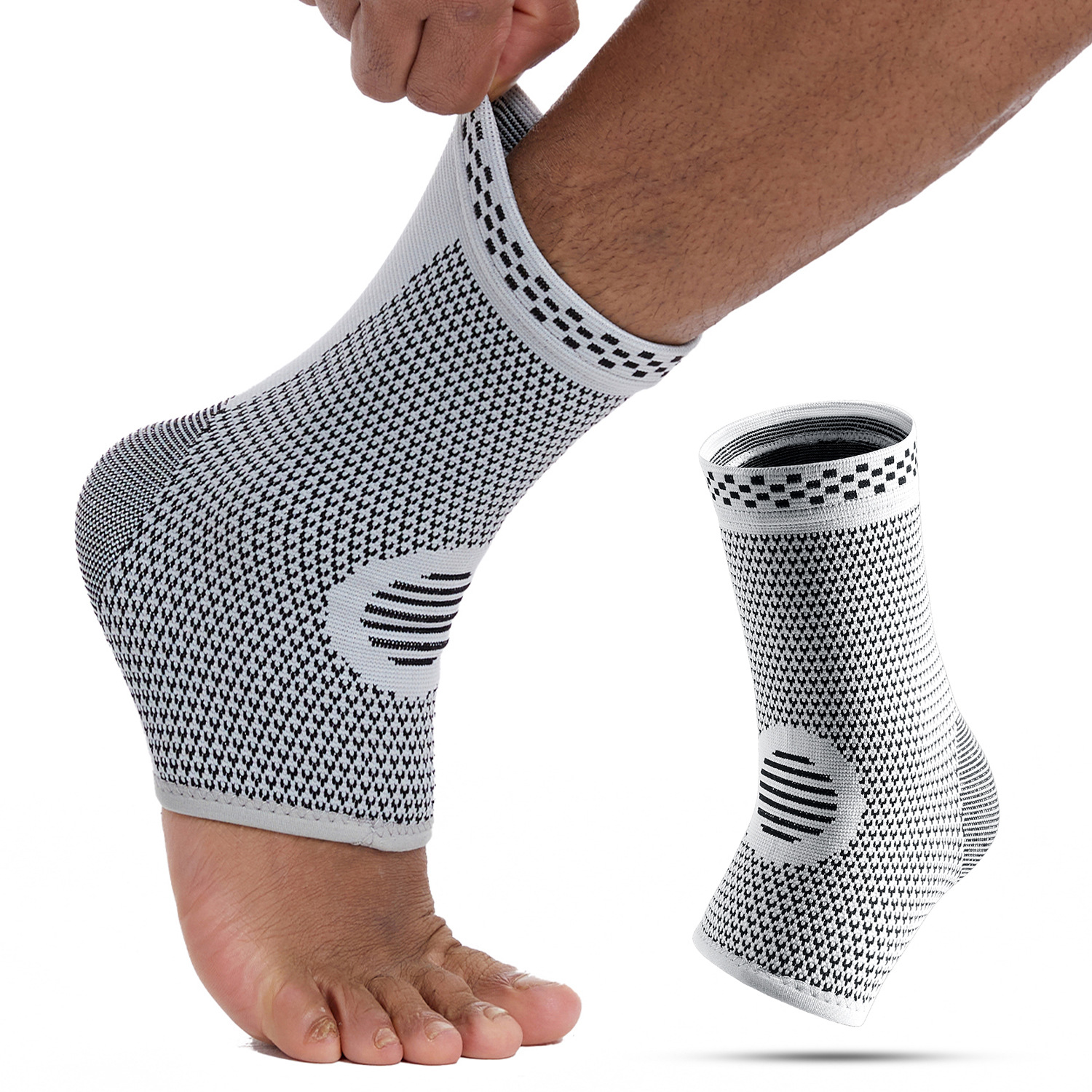 Sports Ankle Protection Anti-sprained Foot Basketball Running Football Training Fitness Breathable Knitted Pressure Ankle Protection Sprain Protection