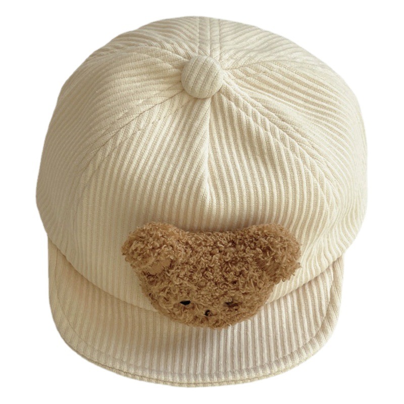 Qiunan Baby Hat 2025 Autumn/Winter Fashionable New Children's Bear Baseball Cap Wholesale