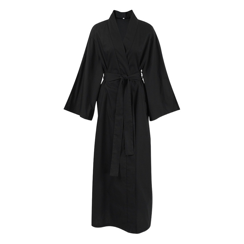 Spring and autumn new long robe cardigan Europe and the United States cross-border loose cotton pajamas ladies home bathrobe hotel wholesale