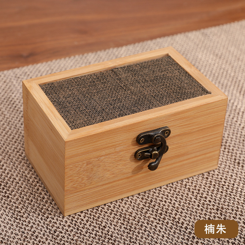 Picture of Solid Wood Flip Tea Cup Box Light Luxury Wooden Tea Set Gift Box Tea Cup Teapot Packaging Wooden Box Storage Box