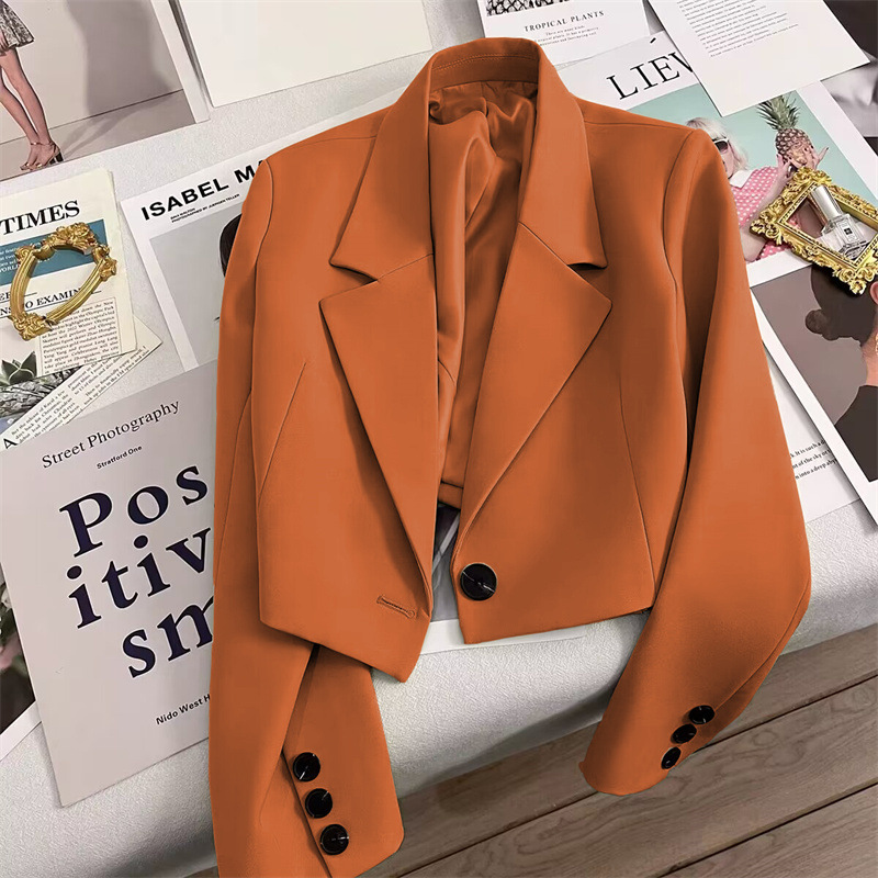 Picture of New Solid Color Casual Loose Elegant Suit Jacket Fashion Women Spring and Autumn Suit in stock Wholesale