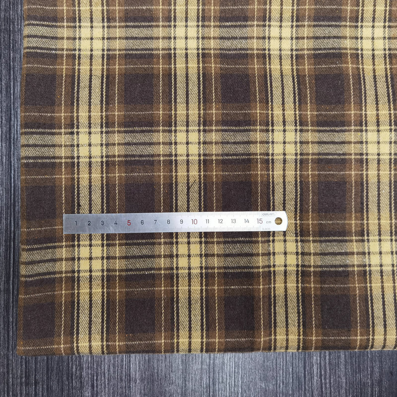 Picture of Spot twill sanding cotton plaid children's shirt plaid fabric 21 yarn-dyed flannel decorative fabric