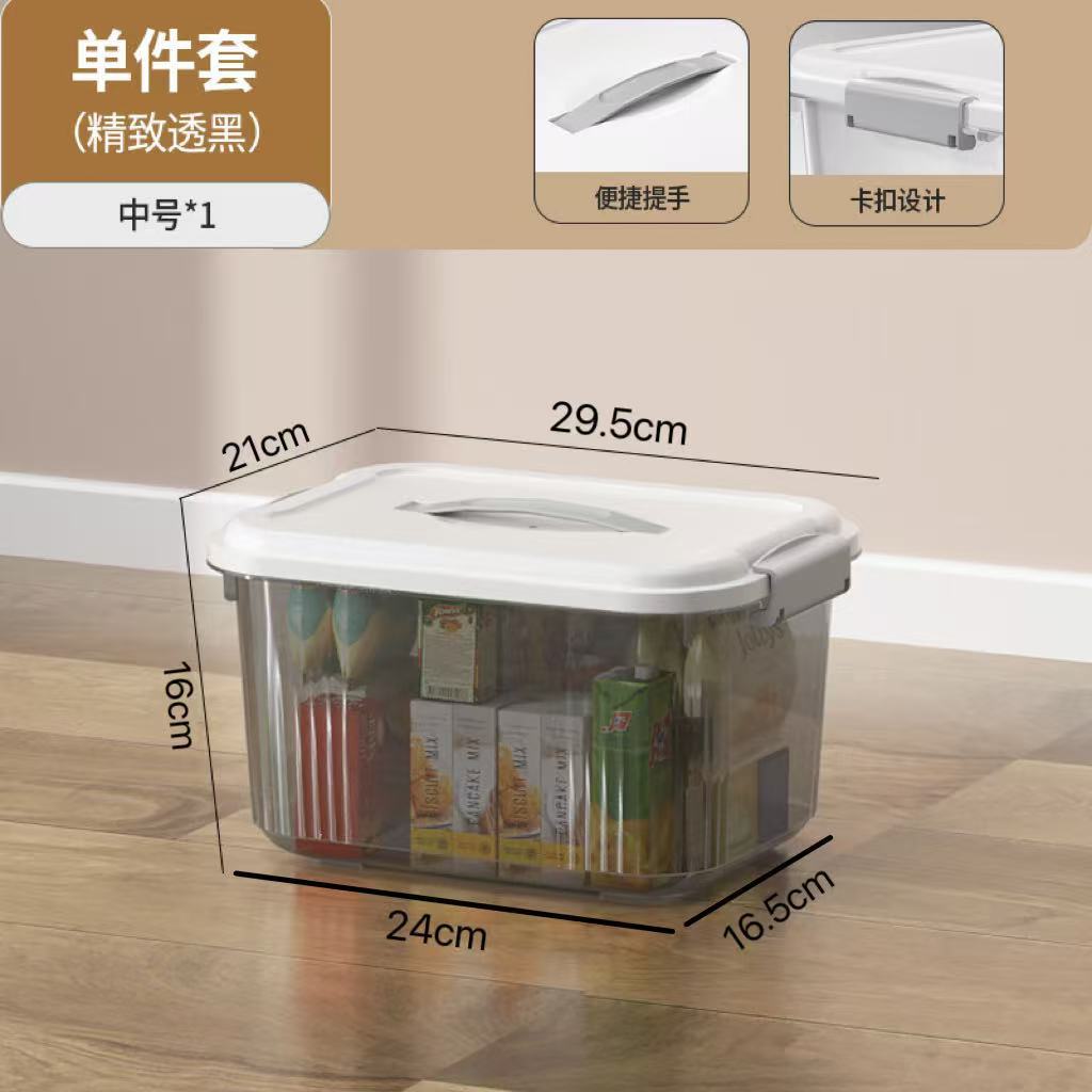 Picture of Transparent Storage Box Plastic Box with Lid Satchel Storage Box Large and Small Clothing Storage Box Organizer Box with Lid