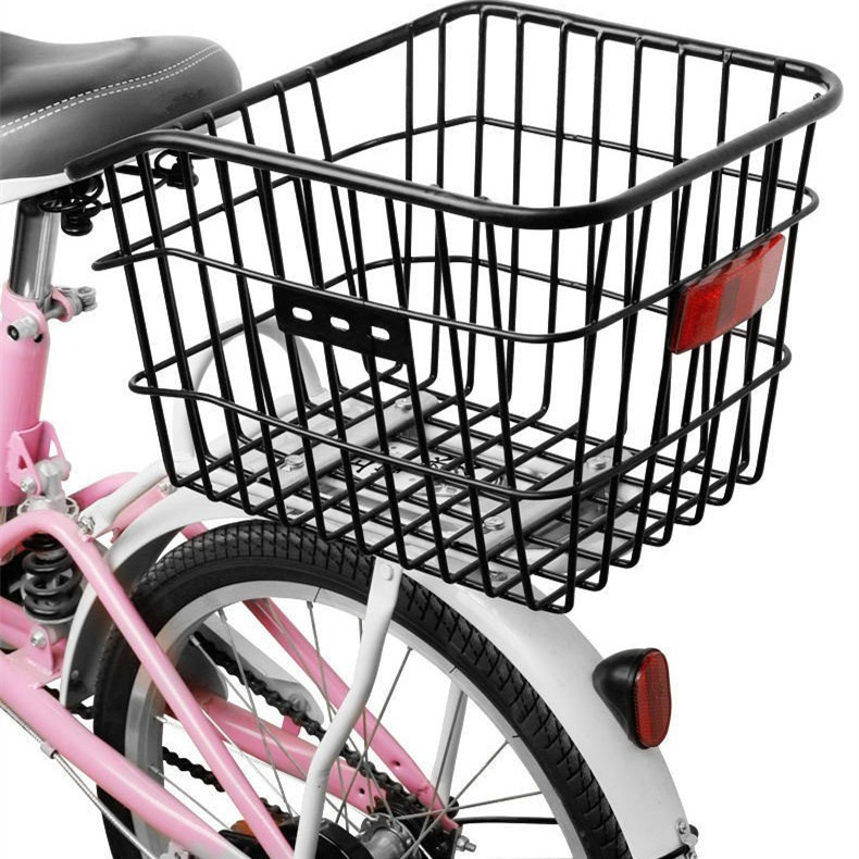 Bicycle Rear Basket Mountain Car Basket Children's Folding Bicycle Rear Basket Bag Rear Basket Extra Large Car Basket