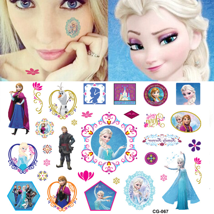 Picture of Frozen Aisha Princess Anna Xuebao Children Tattoo Sticker Birthday Party Tattoo Sticker Water Transfer Sticker