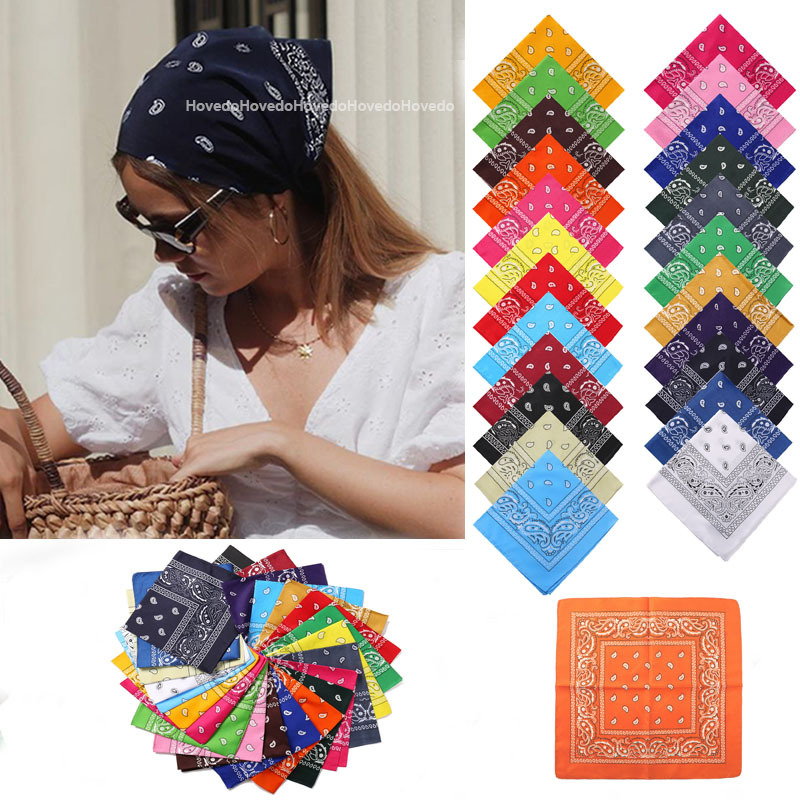 Picture of Amazon Europe and America Outdoor Riding Multifunctional Turban Cashew Flower Square bandana Magic Turban
