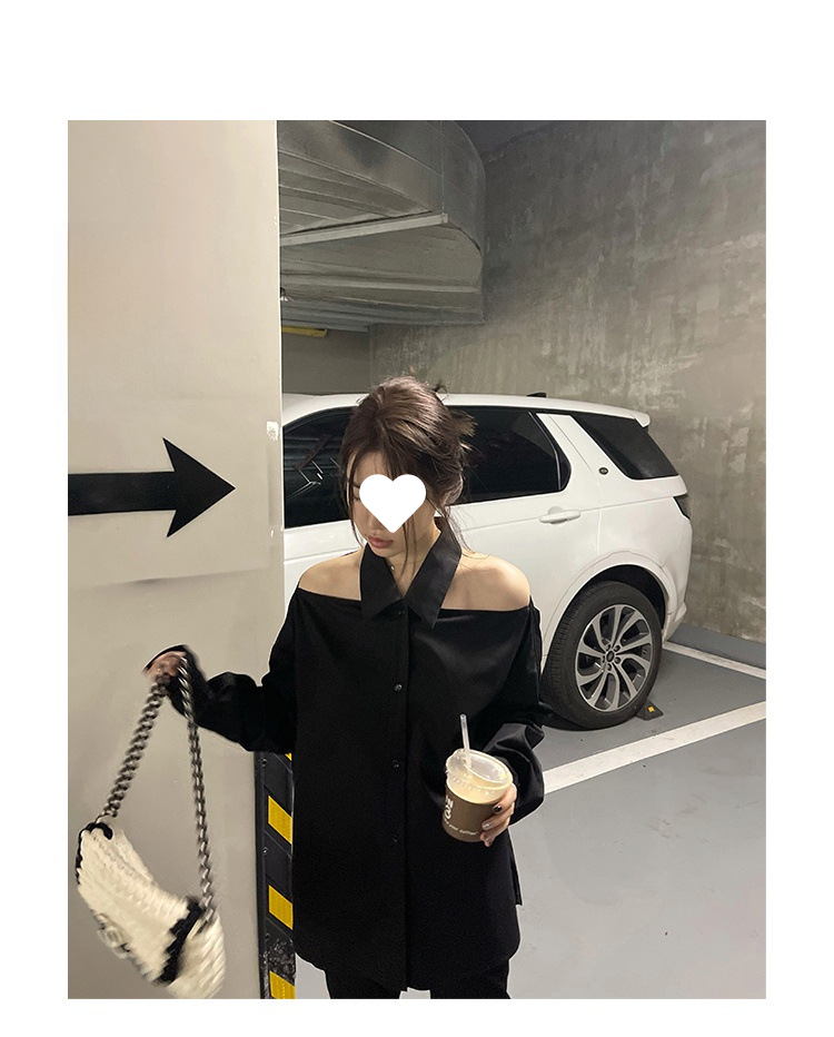 Picture of [in stock]_pictorial fairy cool shoulder shirt hanging neck sunscreen shirt loose long sleeve shirt