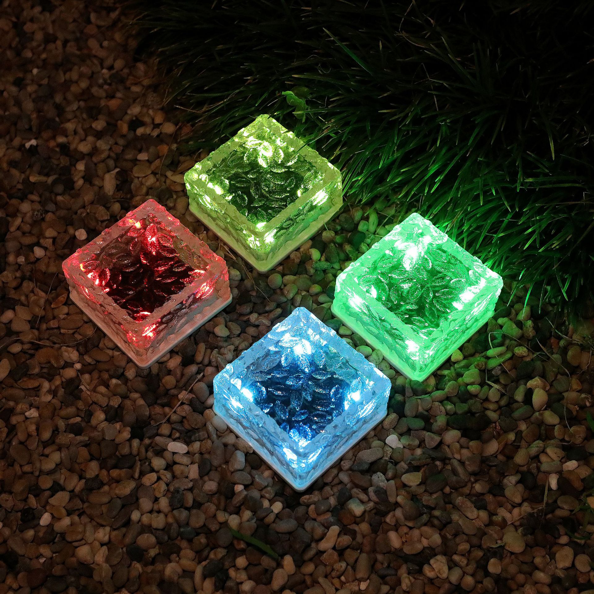 Picture of Cross-Border Amazon Solar Lamp Outdoor Waterproof Courtyard Landscape Decoration Ice Brick Lamp Square Ice Cube Lamp Lawn Lamp