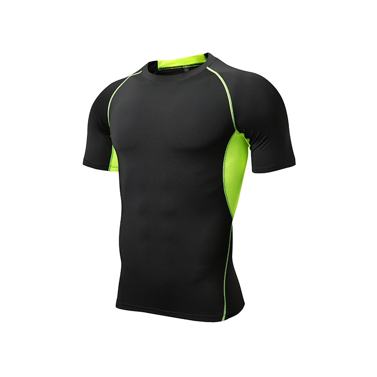 Picture of Tight Training Top Men's Quick-drying High-elasticity Sports Fitness Suit Long-sleeved Basketball Sweat-wicking T-shirt Base Tight Clothes