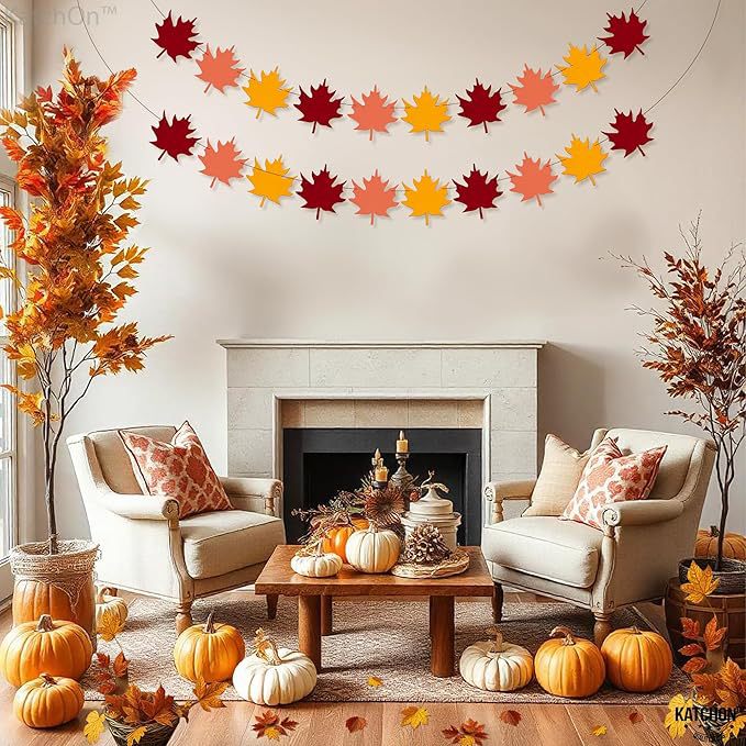 Thanksgiving Felt Banner Maple Leaf Garment Thanksgiving Autumn Maple Leaf Felt Garment Home Autumn Party Decoration