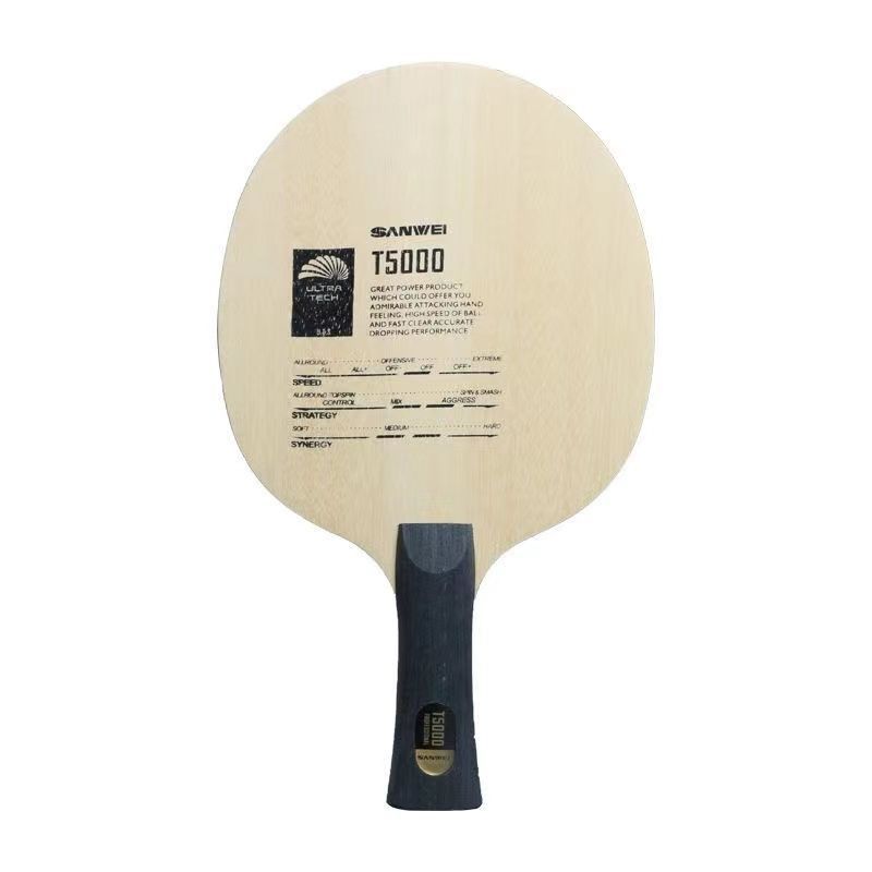 Picture of SANWEI three-dimensional T5000 table tennis bottom plate 5 Wood 2 carbon beginner advanced carbon table tennis racket Arc ring quick attack