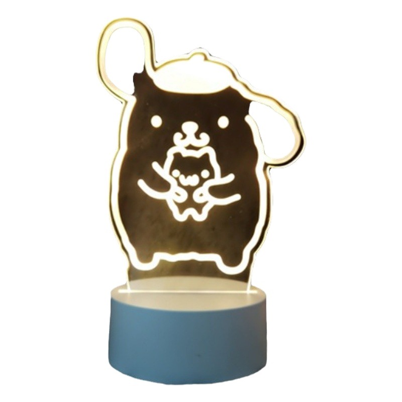 Factory 3d night light creative three-dimensional bedroom sleep eye protection bedside lamp led energy-saving lamp girl heart dormitory usb